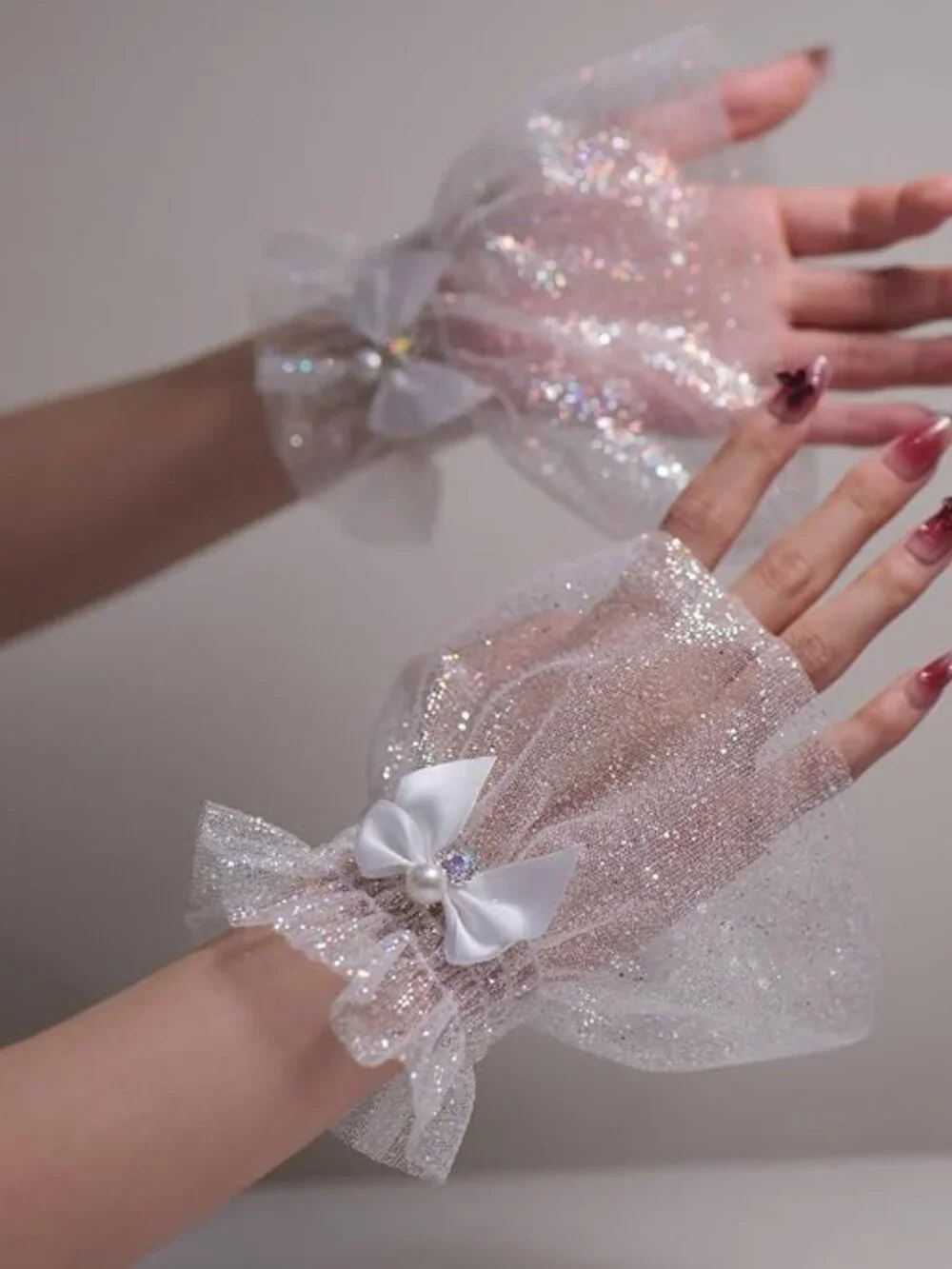Glitter Tulle Fingerless